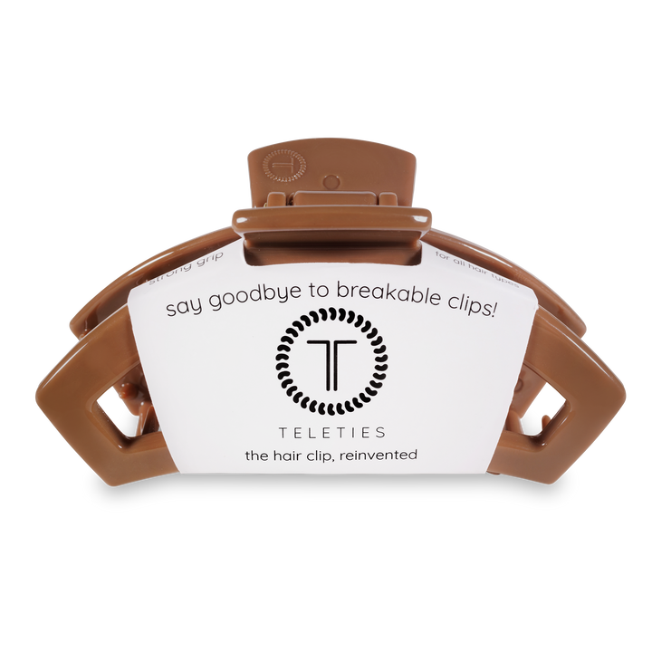 Large Open Hair Clip-Caramel