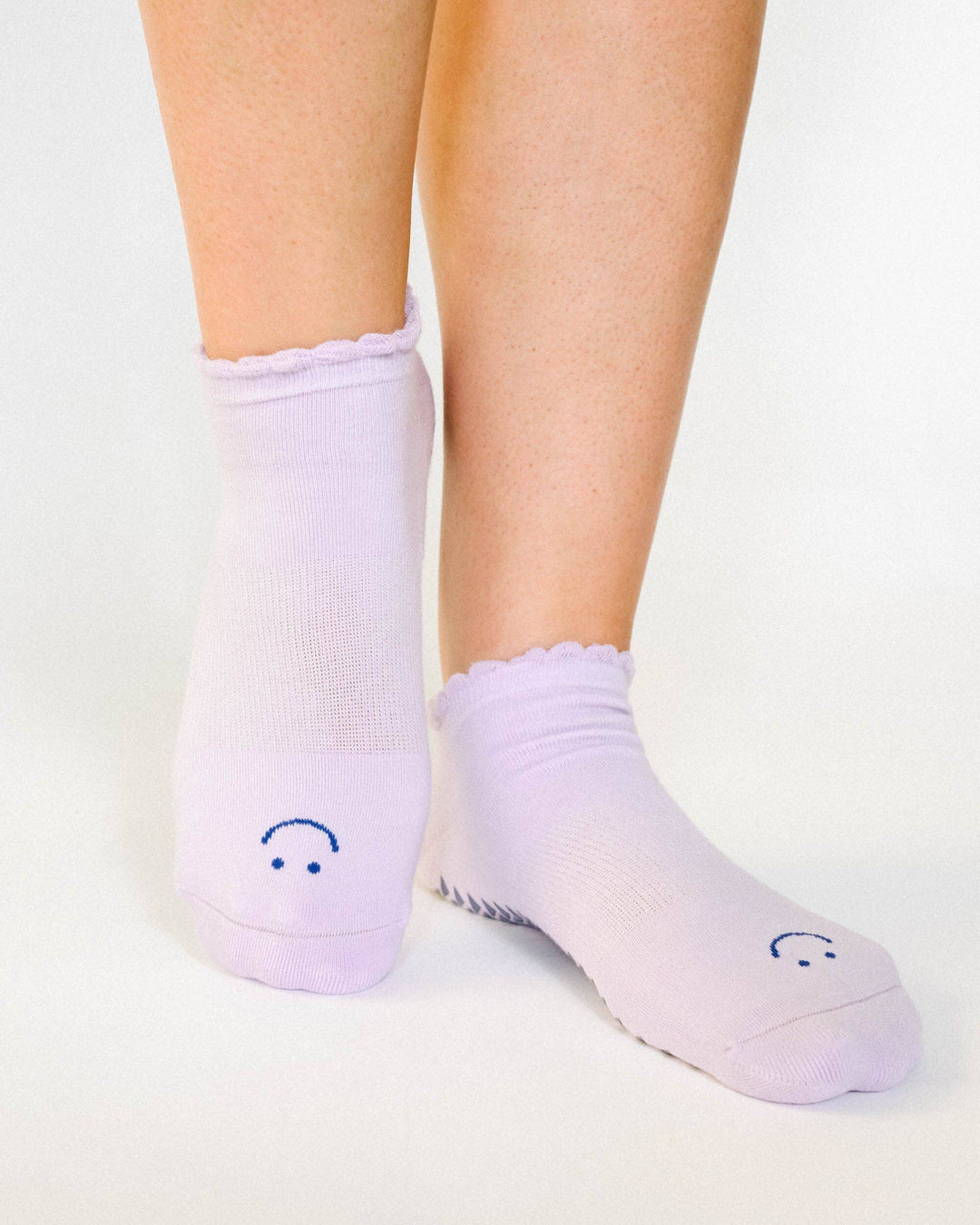 Women's Happy Full Foot Grip Sock: S/M
