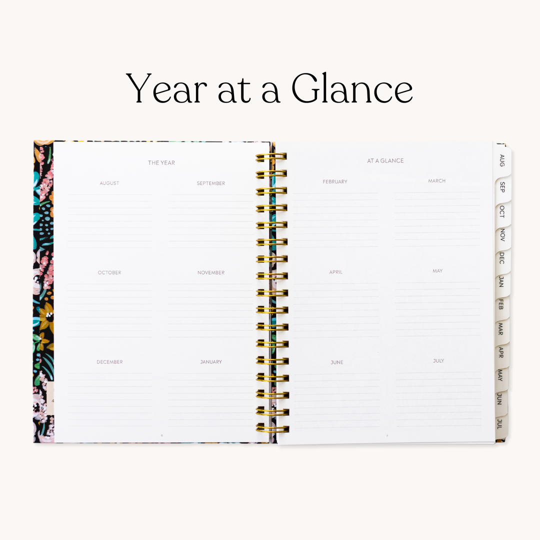 Pressed Floral 2025-2026 Academic Planner: 7x9