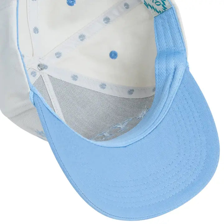 Yippee Ki Yay Hat: Cream/Light Blue