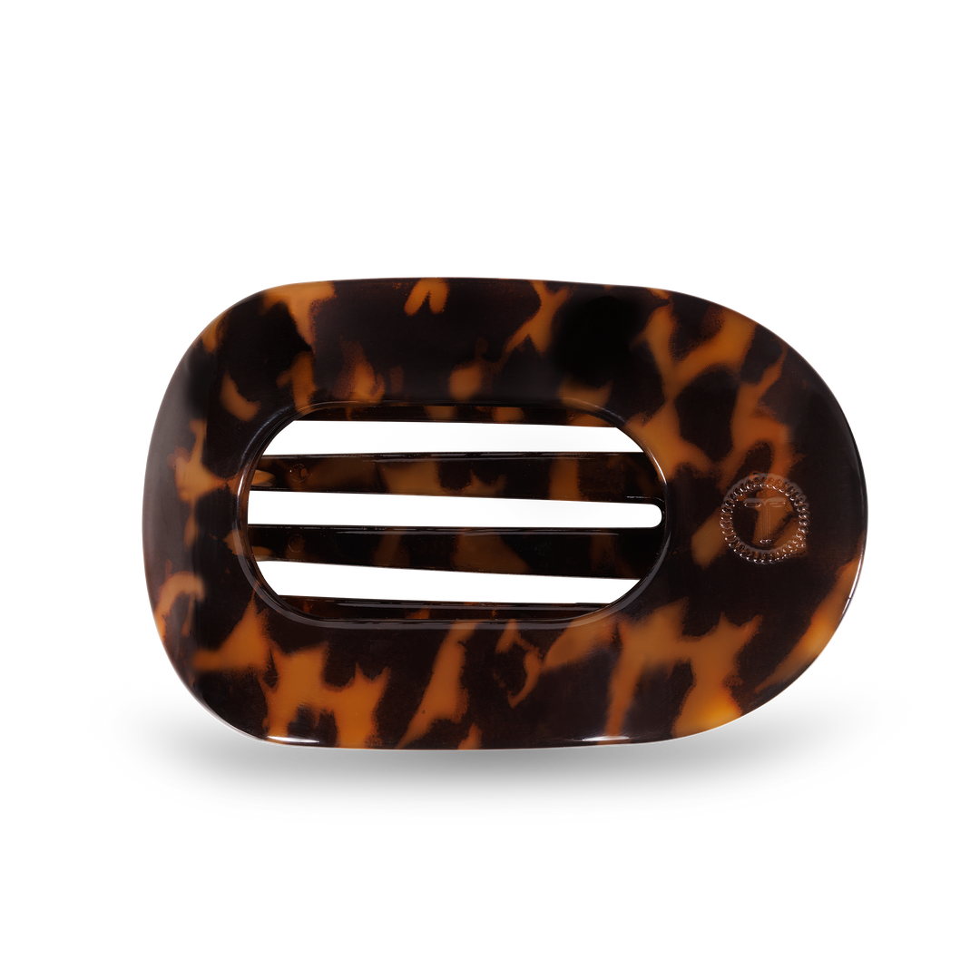 Medium Round Flat Hair Clip-Tortoise