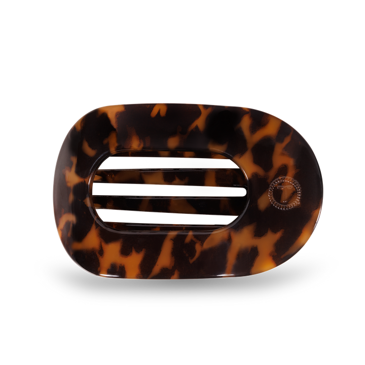 Medium Round Flat Hair Clip-Tortoise