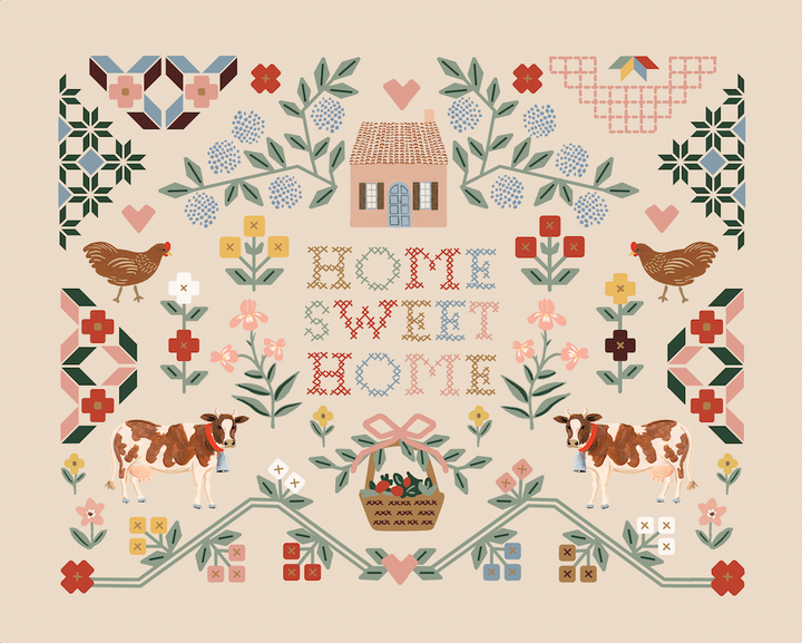Home Sweet Home Sampler Art Print
