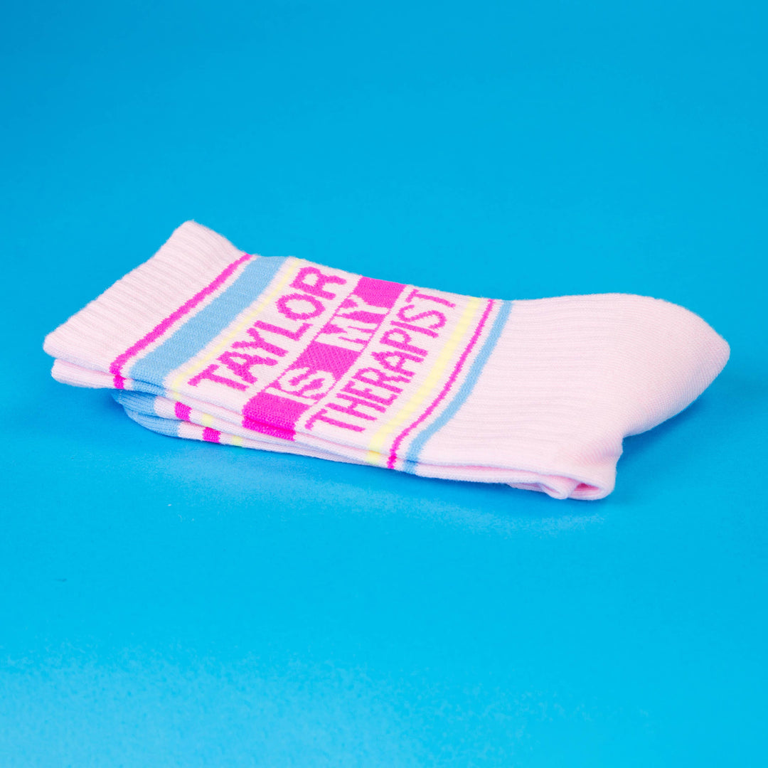 Taylor Is My Therapist Gym Crew Socks