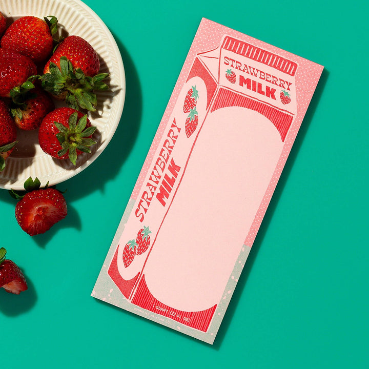 Strawberry Milk - Risograph Notepad