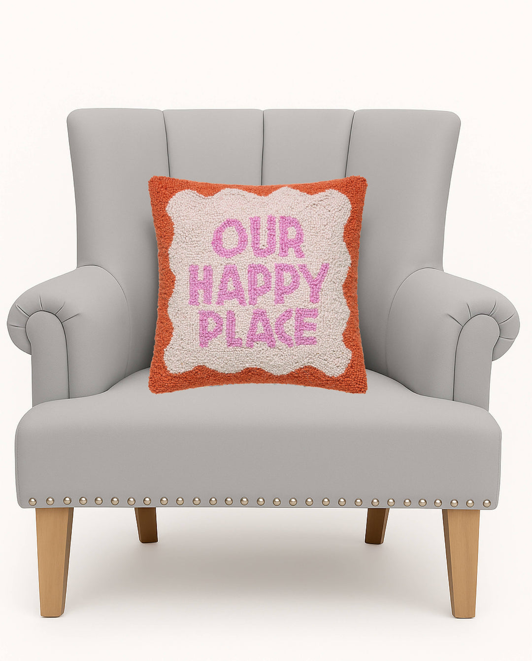 Our Happy Place Hook Pillow