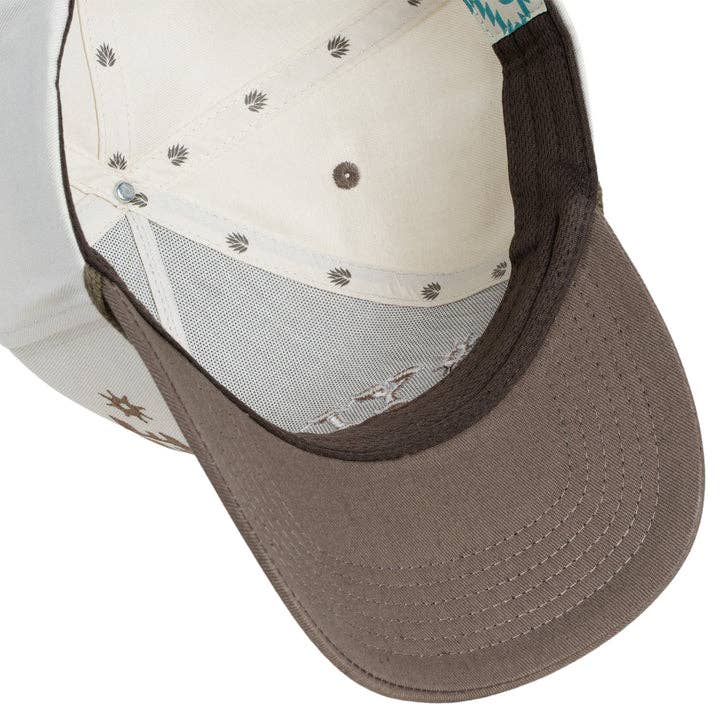Yippee Ki Yay Hat: Cream/Light Blue
