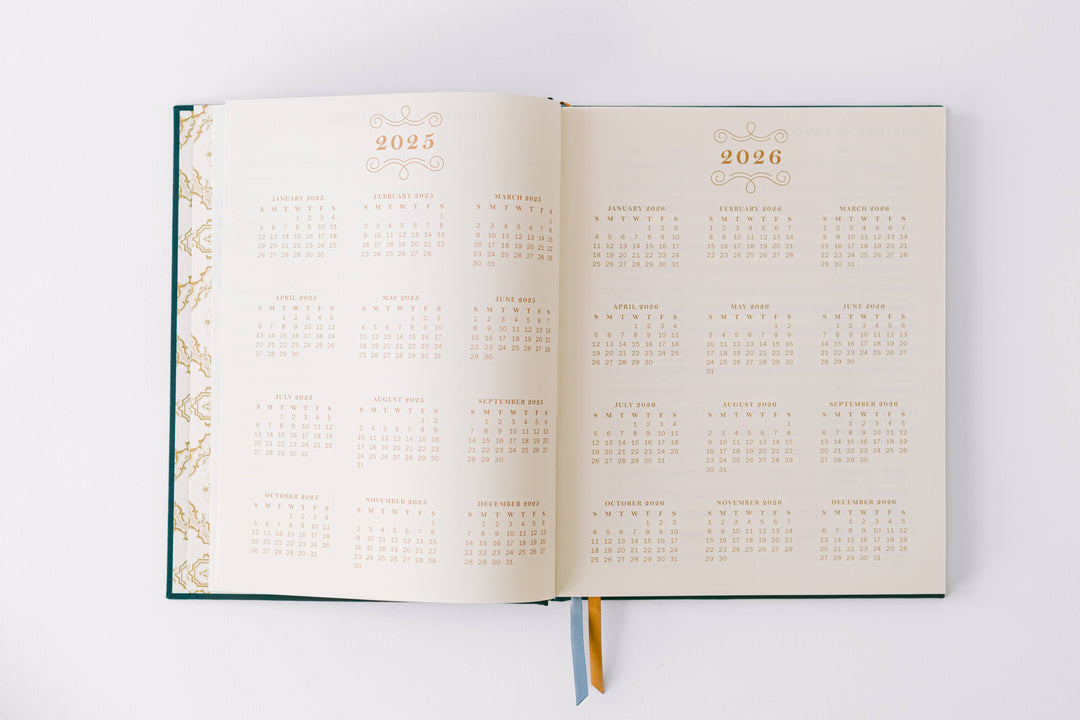 2026 Golden Thistle 17-Month Large Bound Planner