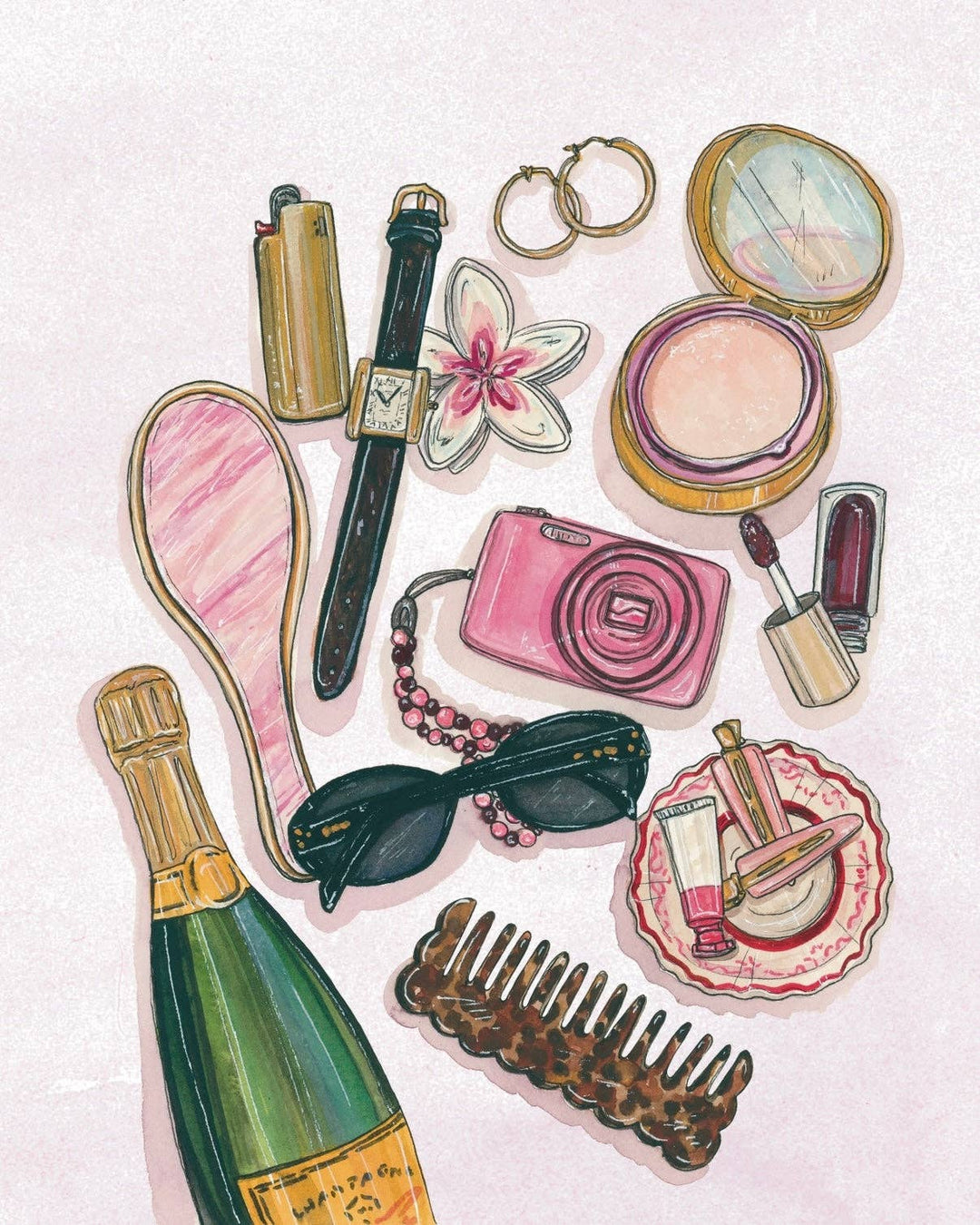 Girls Getting Ready Fine Art Print: 8x10