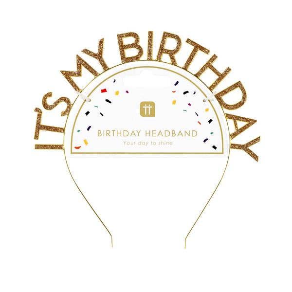 Gold It’s My Birthday Headband