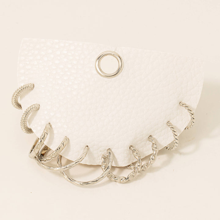 Metallic Hoop Earrings Set