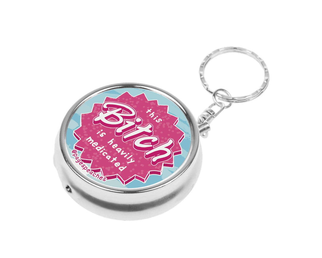 Bitch Pill Case Keychain