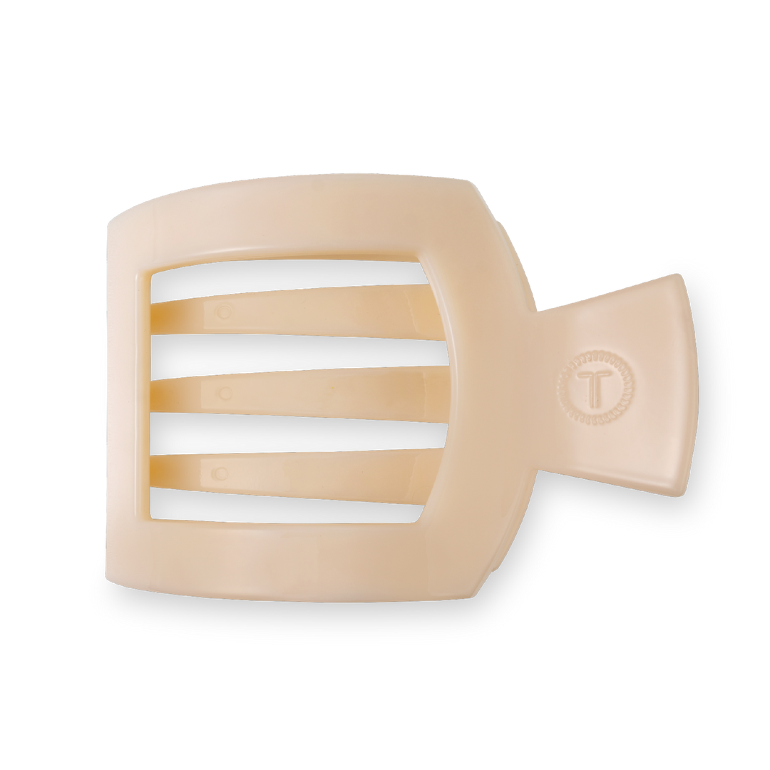 Large Square Flat Hair Clip-Almond Beige