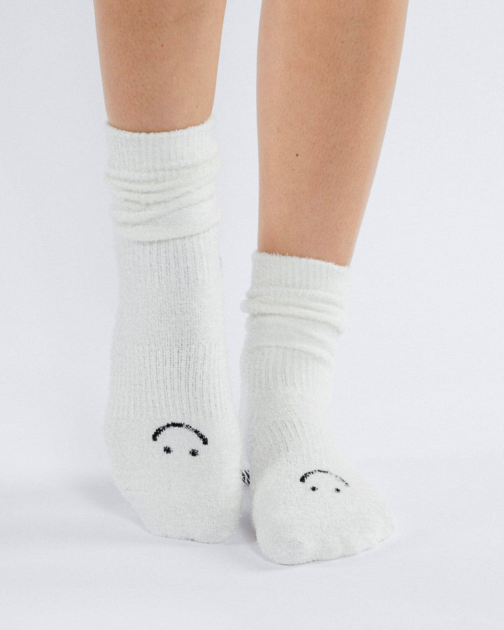 Women's Happy Cloud Crew Grip Sock: S/M