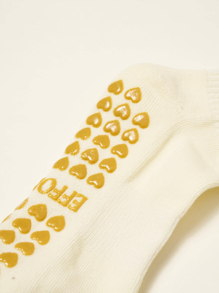 🎀 Bow Ruffle Grip Sock [Gold]