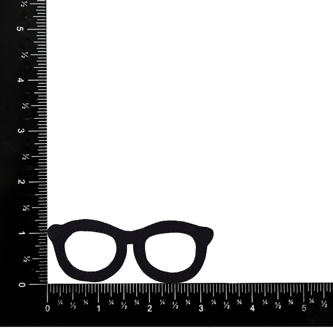 Black Felt Eyeglasses - Spectacles - Iron on Patch