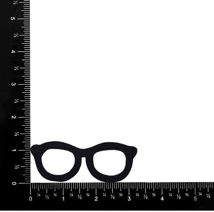 Black Felt Eyeglasses - Spectacles - Iron on Patch
