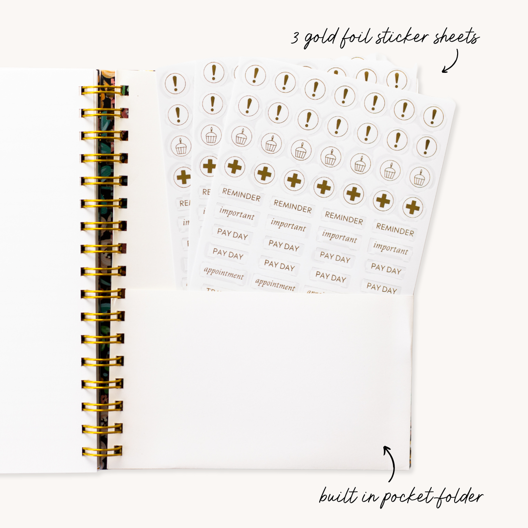 Pressed Floral 2025-2026 Academic Planner: 7x9