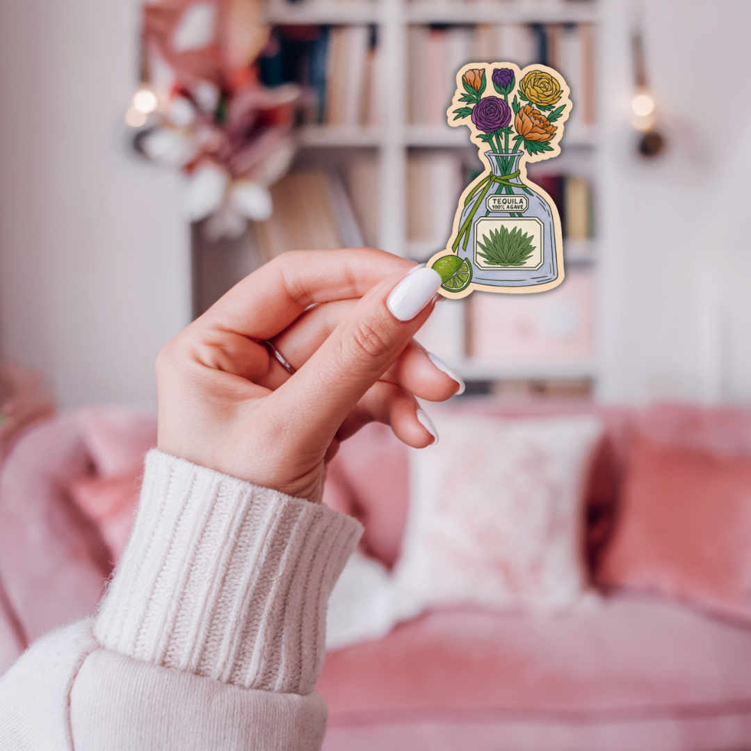 Tequila & Blooms Sticker – Western Floral Vinyl