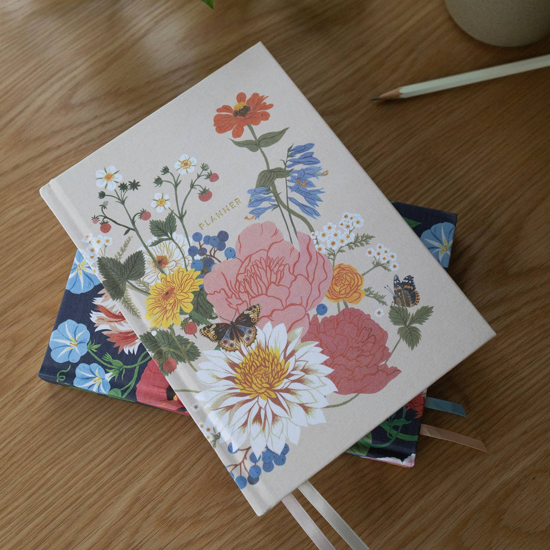 GARDEN FLORA | LINEN-BOUND UNDATED PLANNER