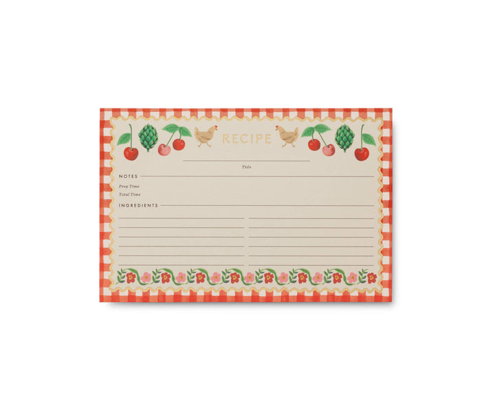 Pack of 12 Cherry Farm Recipe Cards