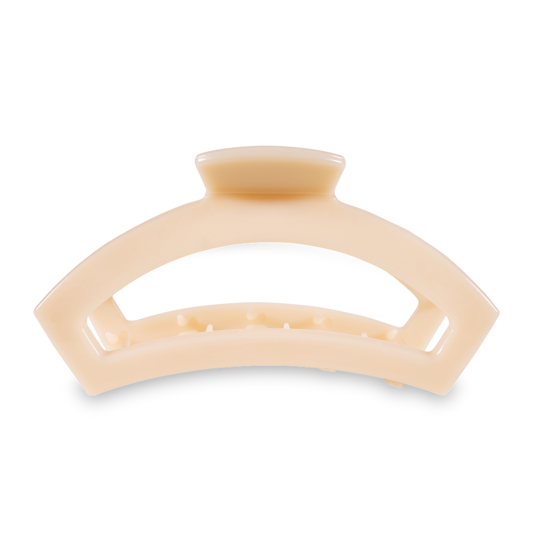 Large Open Hair Clip-Almond Beige