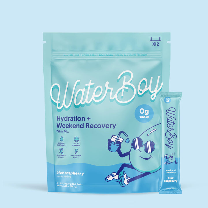 Waterboy Weekend Recovery: Blue Raspberry / 12 pk