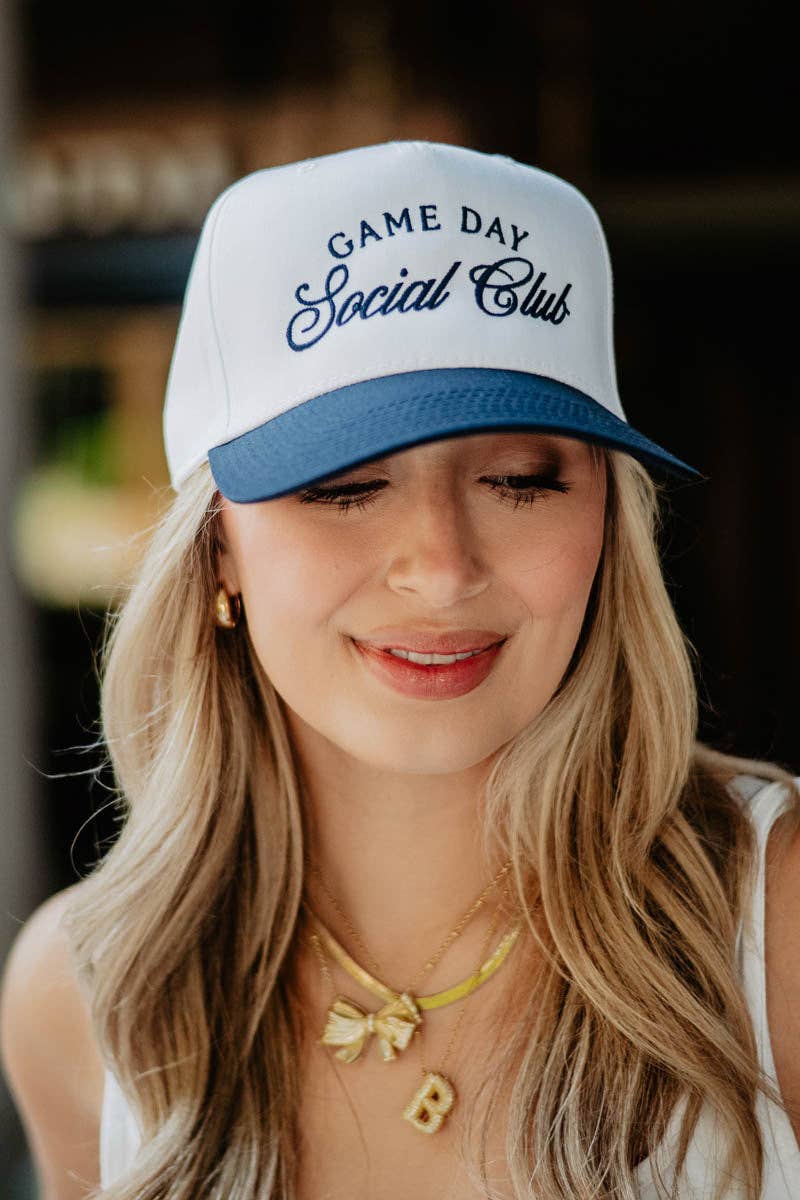 Game Day Social Club Two-Toned Vintage Hat: Red and Tan
