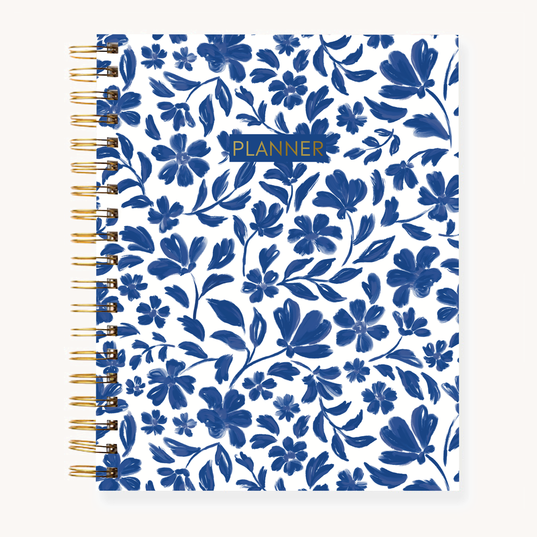 Porcelain Floral Undated Planner: 7x9