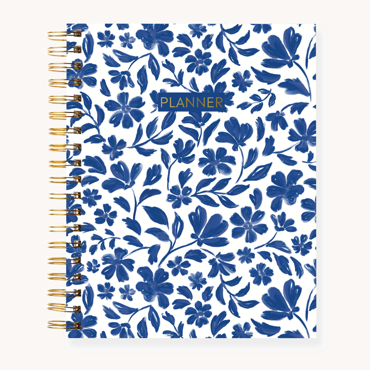 Porcelain Floral Undated Planner: 7x9
