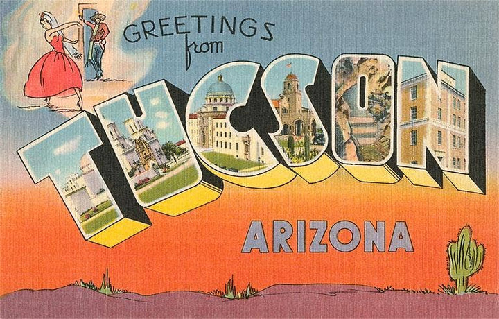 Postcard AZ-371 Greetings from Tucson