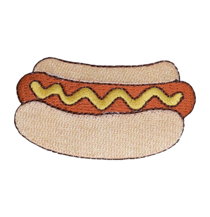 Hot Dog - Bun - Mustard - Picnic Food - Iron on Patch