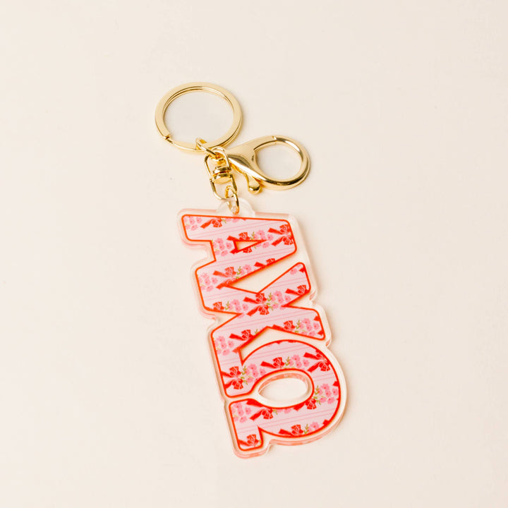 Sorority Oh So Fancy Letter Acrylic Keychain: Sigma Kappa