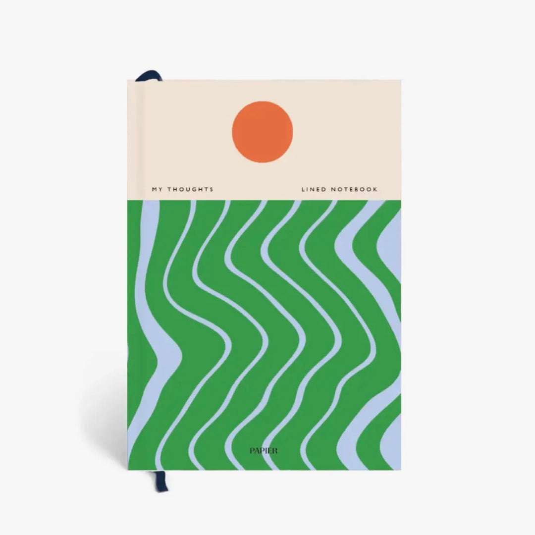Beach Towel Lined Notebook- Green