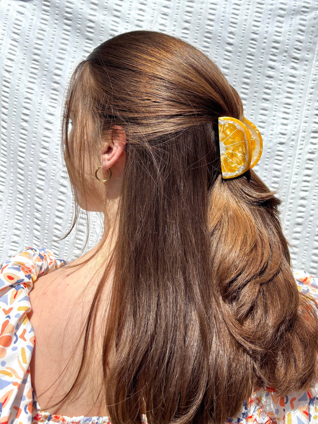 Orange Slice Claw Clip // Cellulose Acetate 