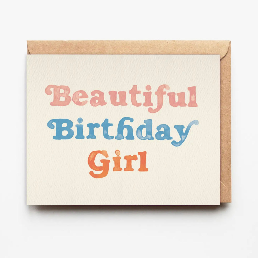 Beautiful Birthday Girl - Retro Best Friend Birthday Card