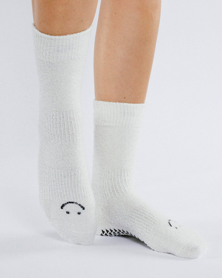 Women's Happy Cloud Crew Grip Sock: S/M