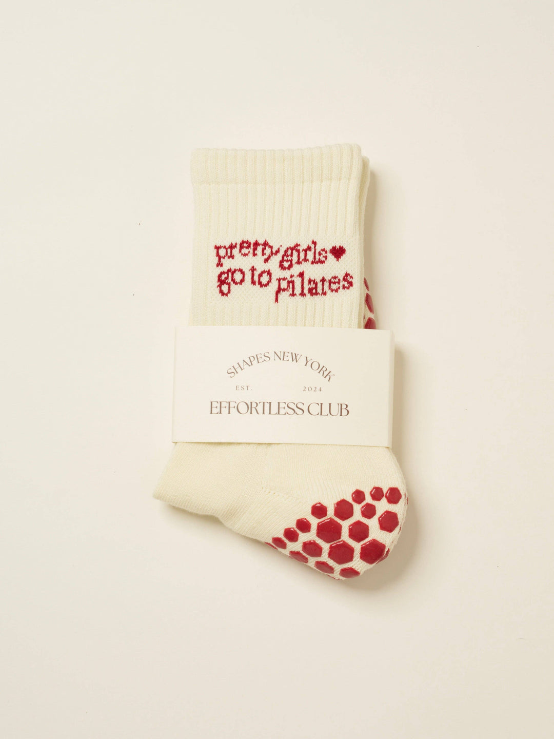 Pilates Girl Grip Sock: Red