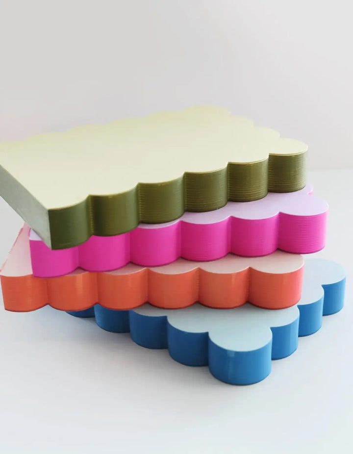 Scalloped Shaped Pad | Lilac + Hot Pink