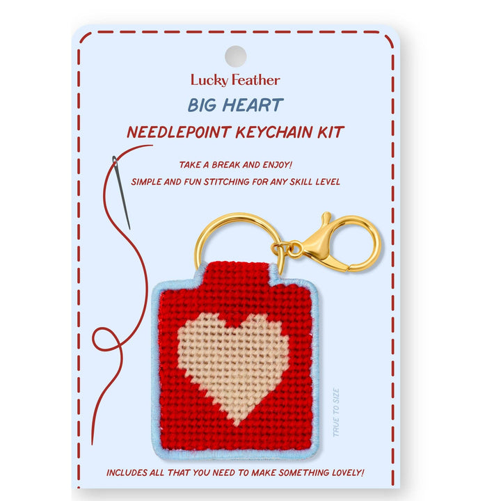 Needlepoint Keychain Kit - Heart