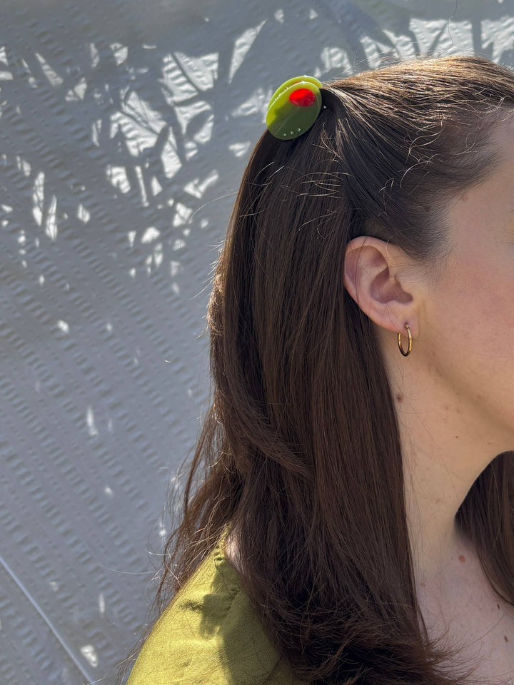 Olive Claw Clip // Cellulose Acetate 