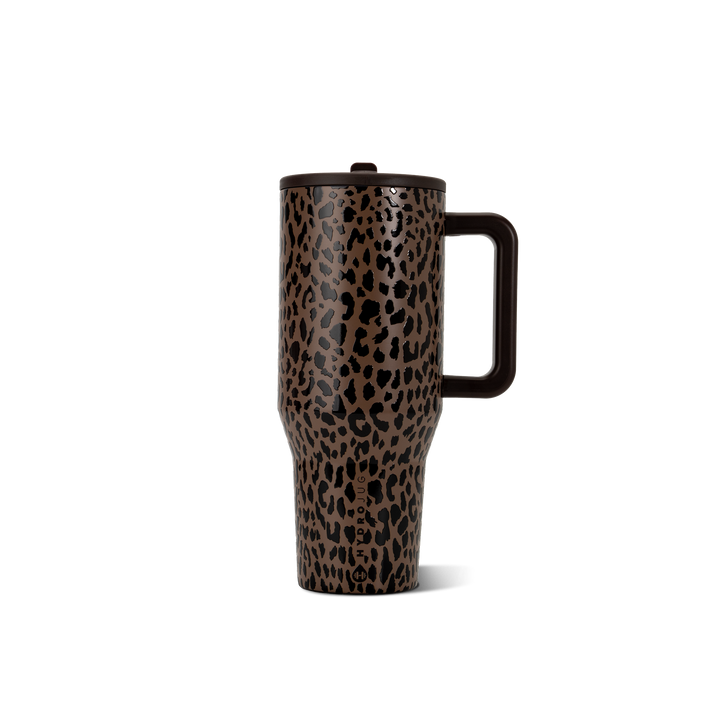 Brown Leopard HydroJug 32 oz Traveler Tumbler