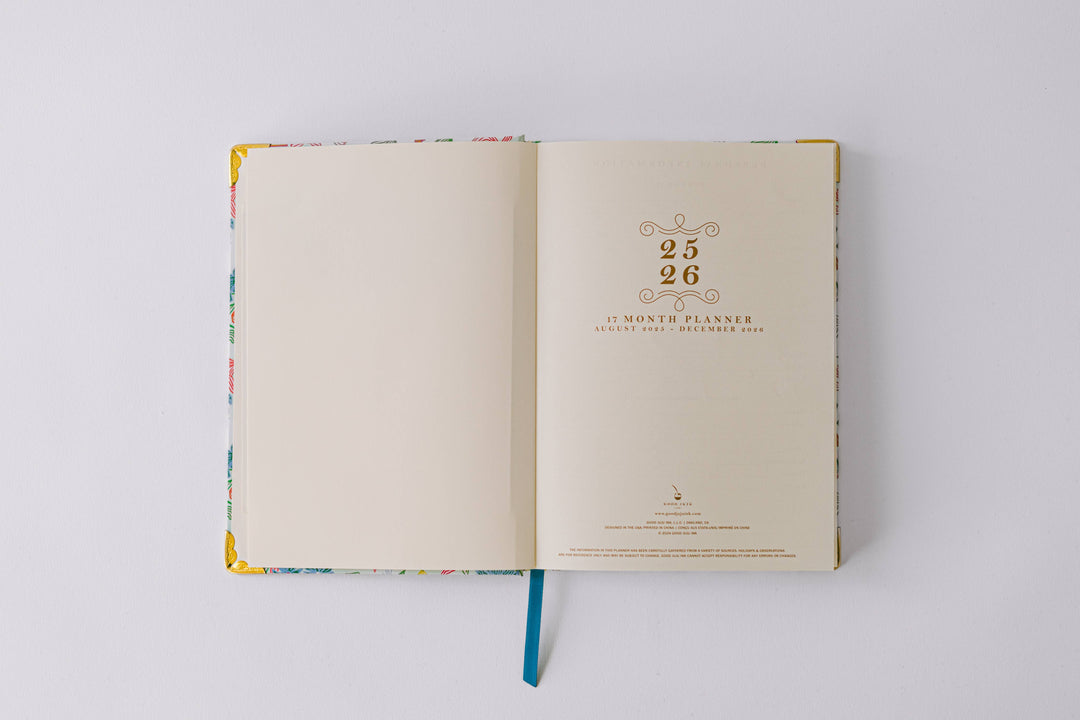 2026 Birds and Bows 17-Month Medium Bound Planner