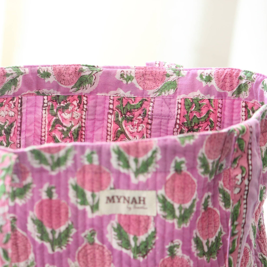 Small Berry Floral Print Reversible Laptop/Tote Bag