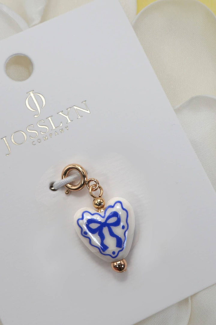 Porcelain Flower Pearl Bag Charm