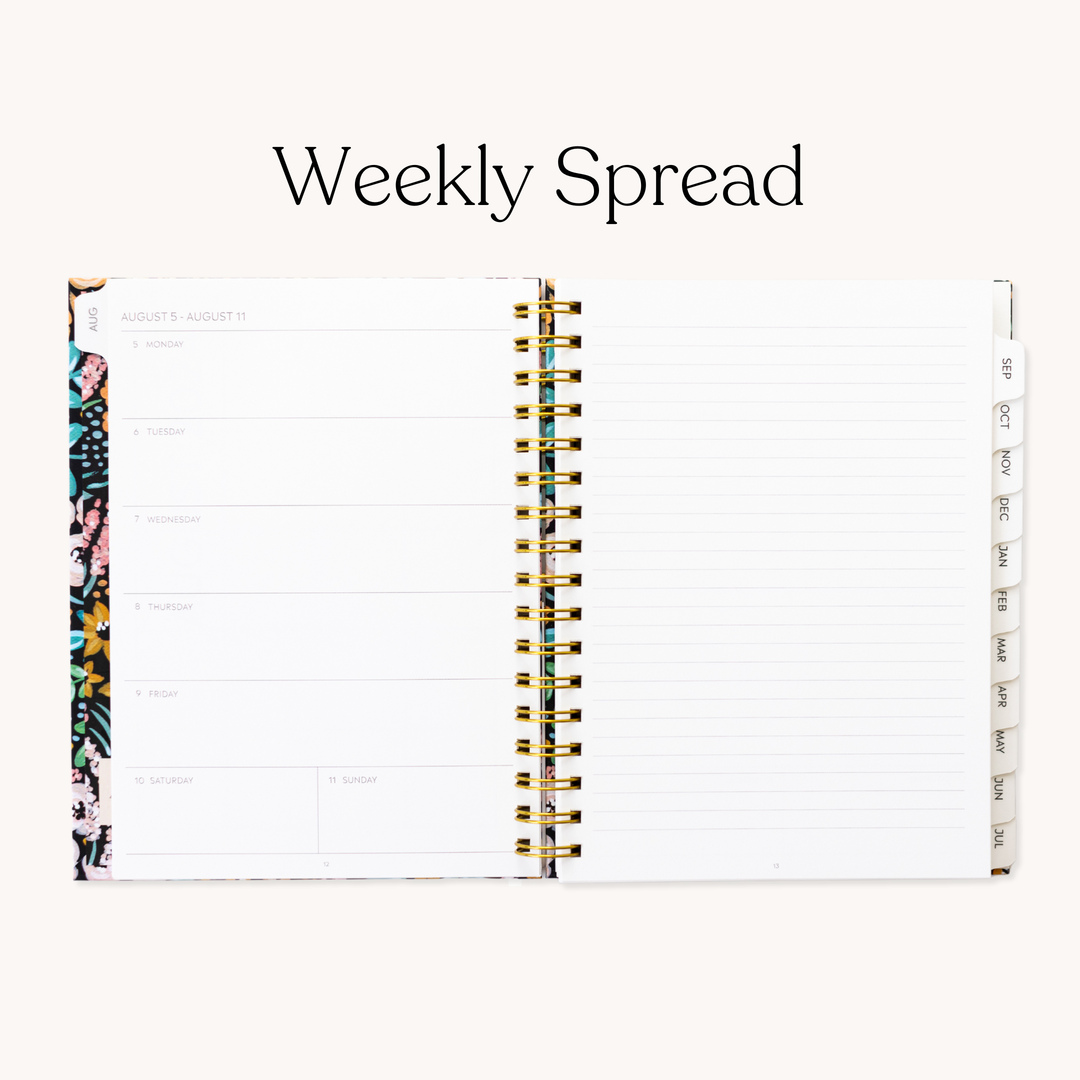Pressed Floral 2025-2026 Academic Planner: 7x9