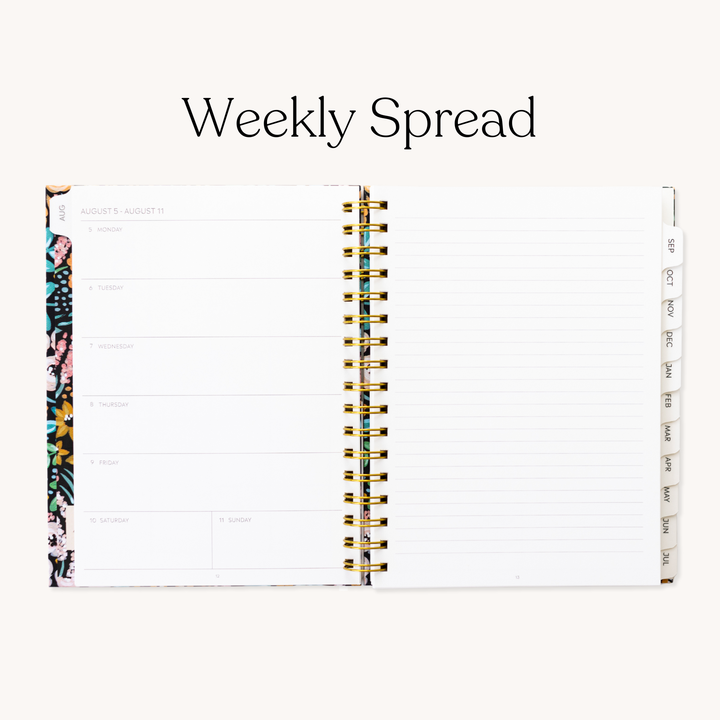 Pressed Floral 2025-2026 Academic Planner: 7x9