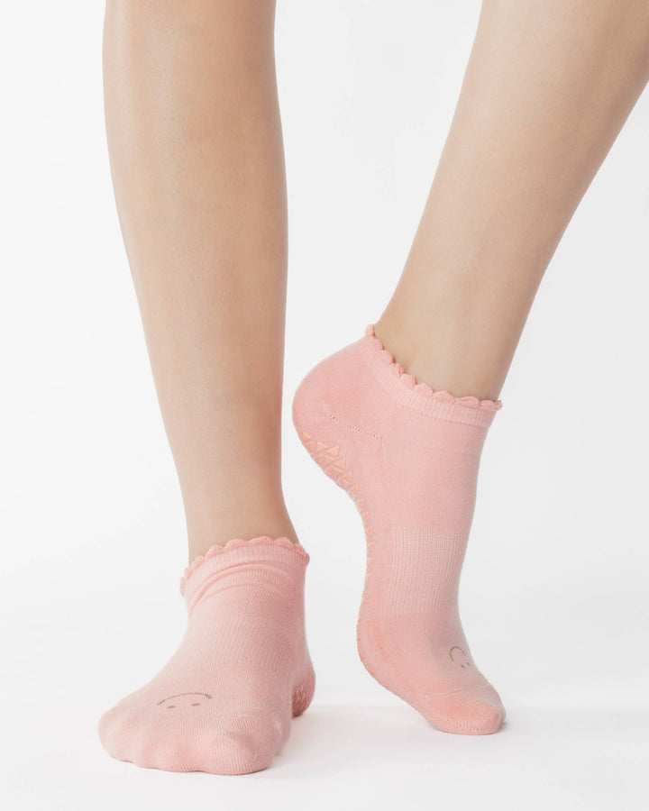 Women's Happy Full Foot Grip Sock: S/M