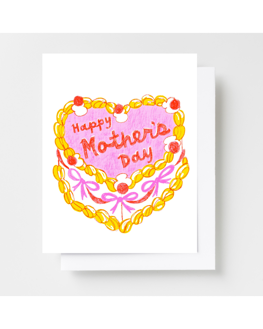 Happy Mama's Day Cake Risograph Card - Mother's Day Gift