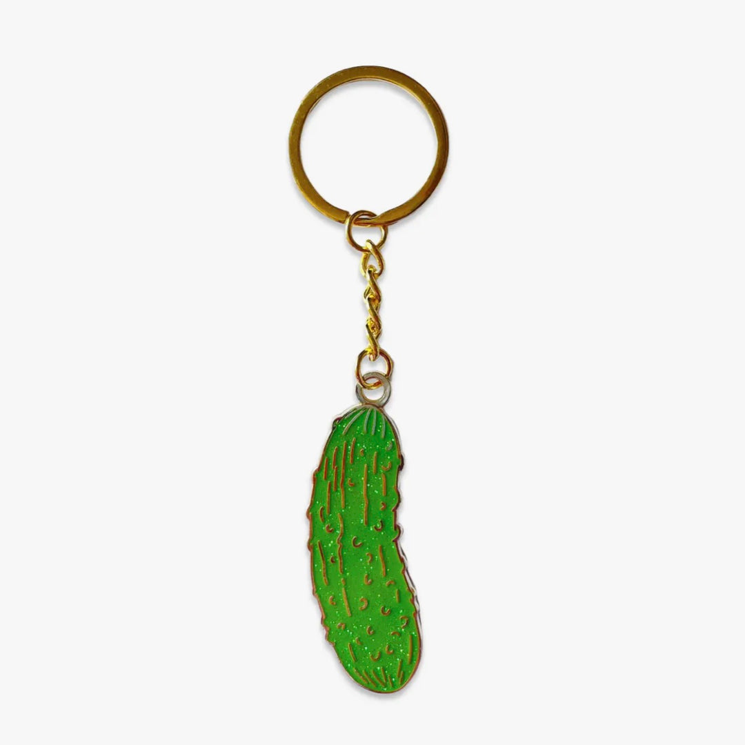 Enamel Pickle Keychain